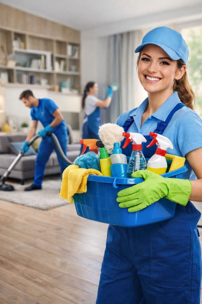 Professional cleaning team delivering field service operations in Bahrain and Saudi Arabia